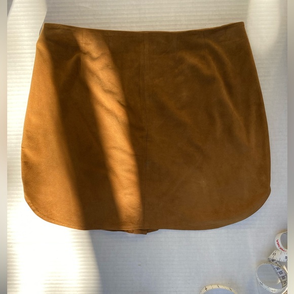 Joie Coupe Tan Goat Suede Mini Skirt Size S - Picture 5 of 13